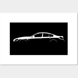 BMW M6 Gran Coupe (F06) Silhouette Posters and Art